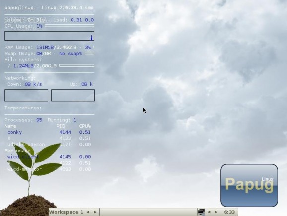 PapugLinux LiveCD screenshot