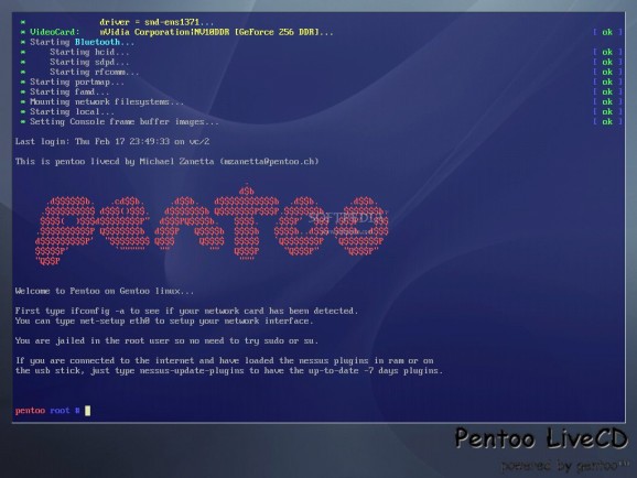 Pentoo LiveCD screenshot