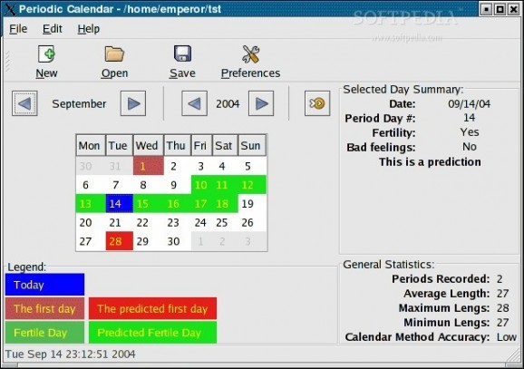 Periodic Calendar screenshot