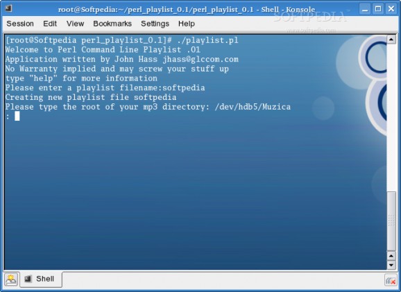 Perl Playlist screenshot