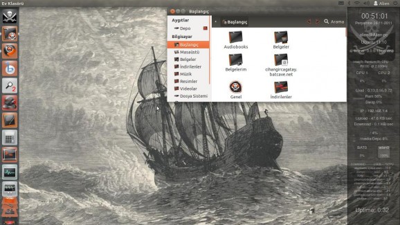 Piratunbu full theme for Ubuntu 13.04 screenshot