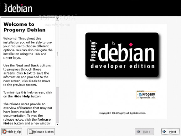 Progeny Debian screenshot