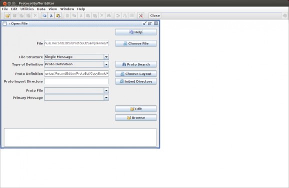 Protocol Buffers Editor screenshot