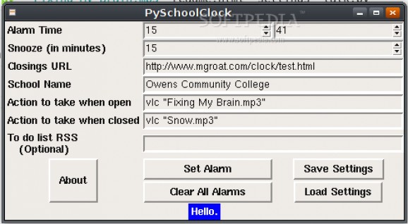 PySchoolClock screenshot