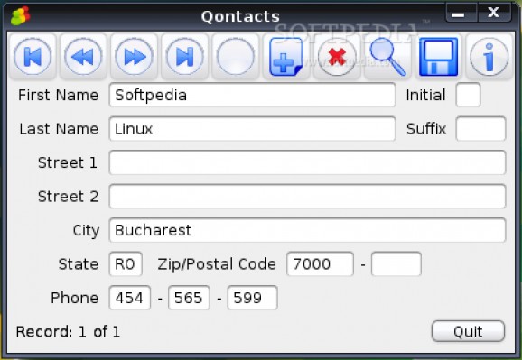 Qontacts screenshot