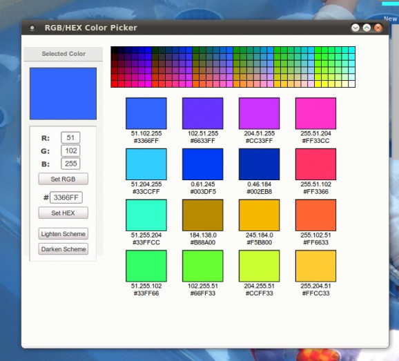 RGB/HEX Color Picker screenshot