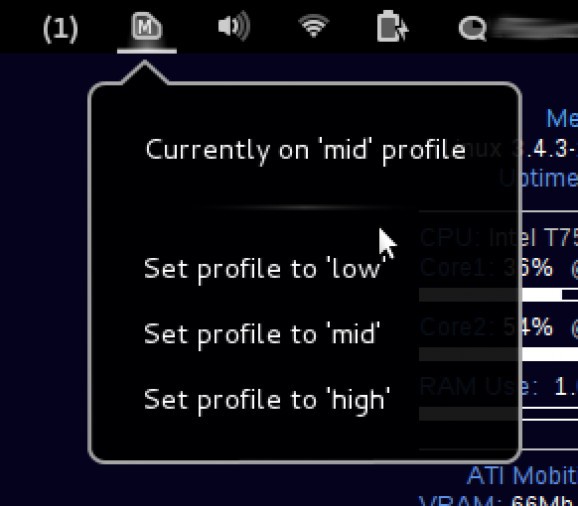Radeon Power Profile Manager screenshot