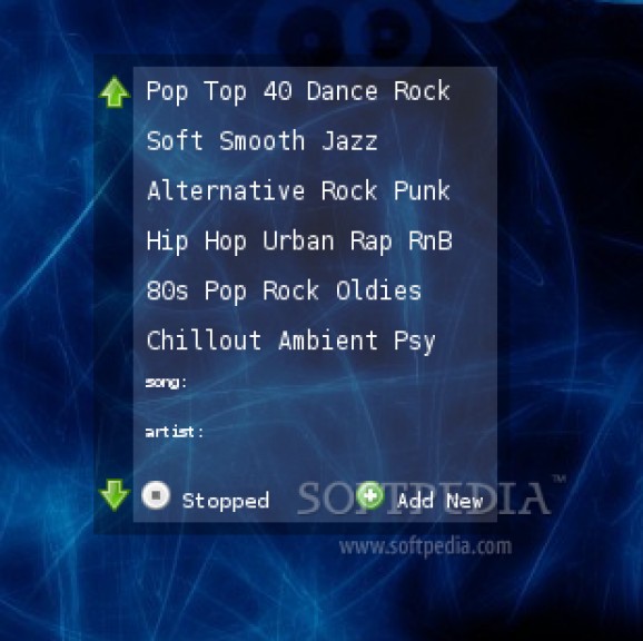 RadioList-mplayer screenshot
