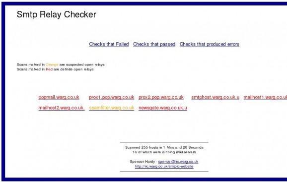 SMTP Relay Checker screenshot