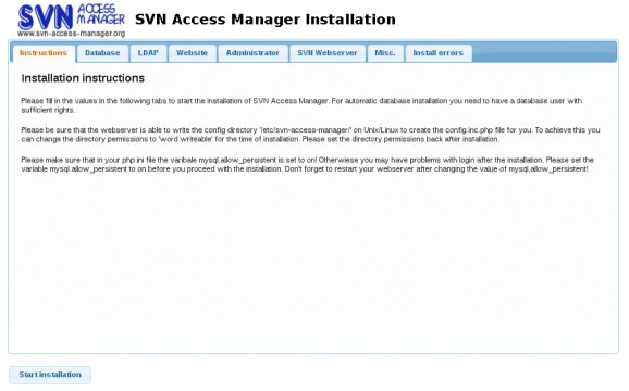 SVN Access Manager screenshot