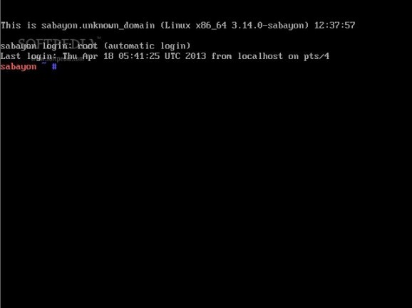 Sabayon Linux SpinBase screenshot