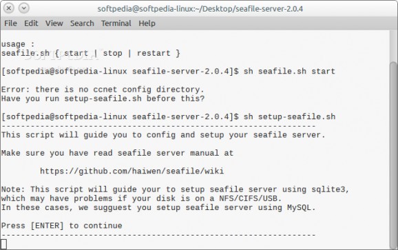 Seafile Server for Raspberry Pi screenshot