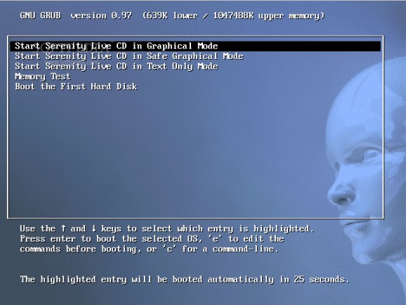 Serenity Linux screenshot