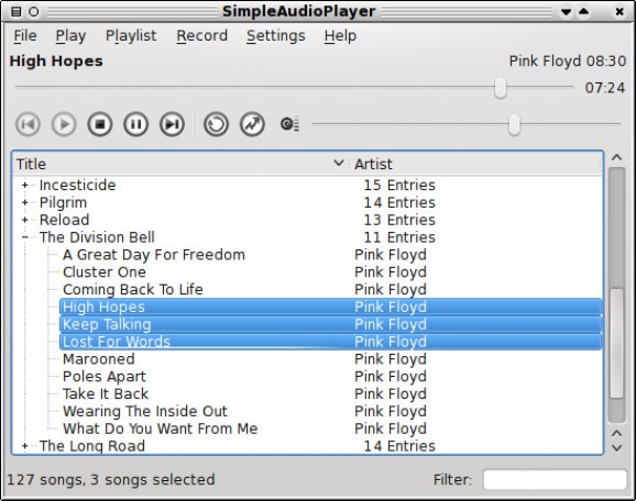 SimpleAudioPlayer screenshot