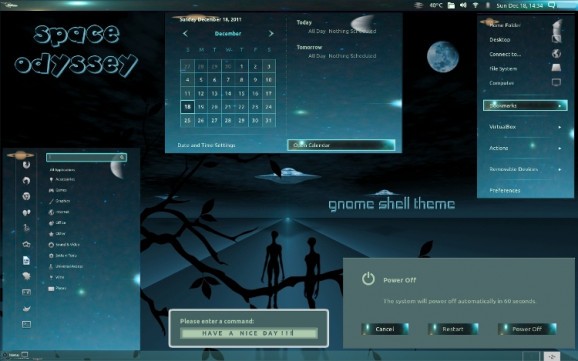 Space Odyssey Gnome-Shell + Cinnamon screenshot
