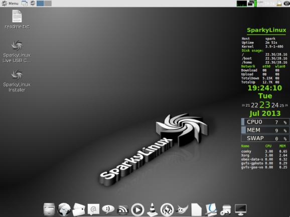 SparkyLinux LXDE screenshot