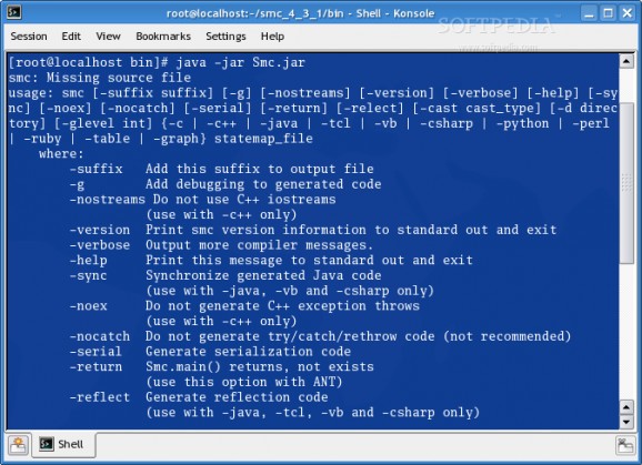 State Machine Compiler screenshot