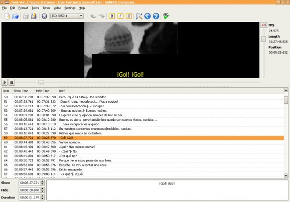 Subtitle Composer screenshot
