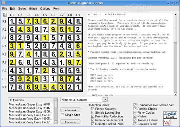 Sudoku Susser screenshot