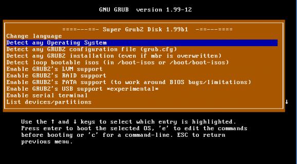 Super Grub2 Disk screenshot
