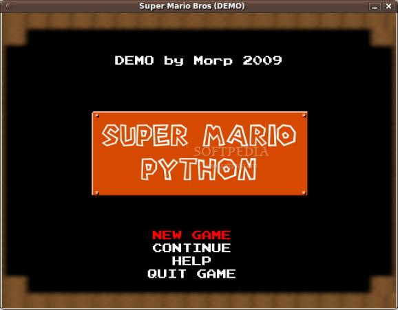 Super Mario Bros. Python screenshot