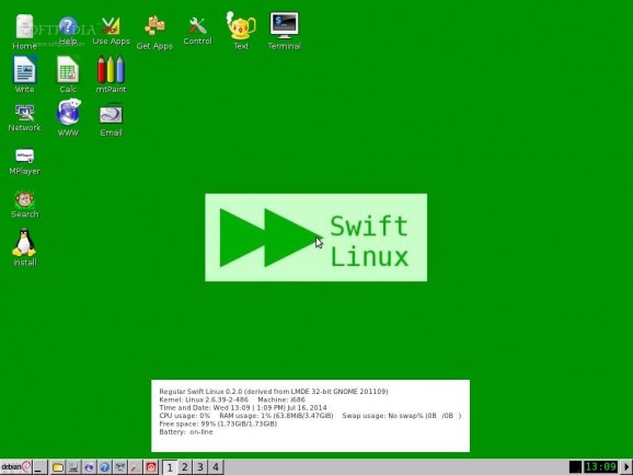 Regular Swift Linux screenshot