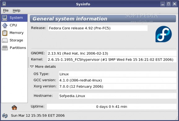 Sysinfo screenshot