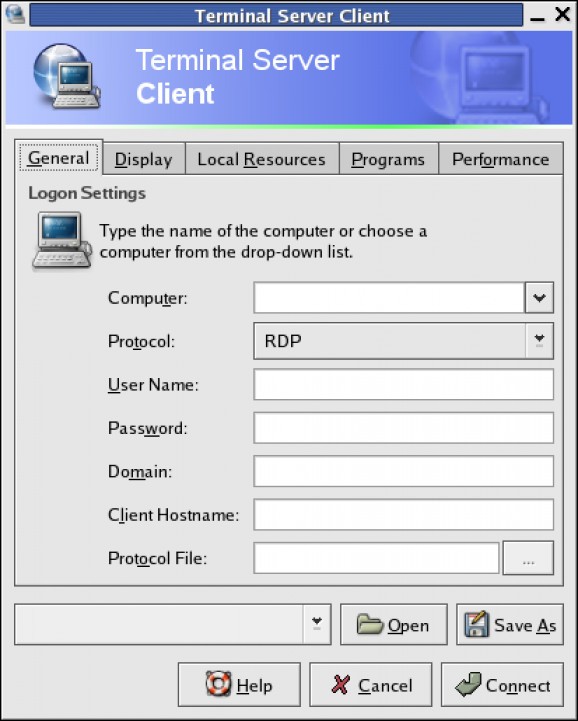 Terminal Server Client screenshot