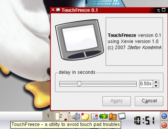 TouchFreeze screenshot
