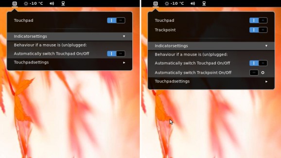Touchpad Indicator screenshot
