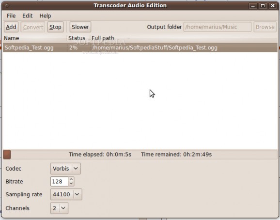 Transcoder Audio Edition screenshot