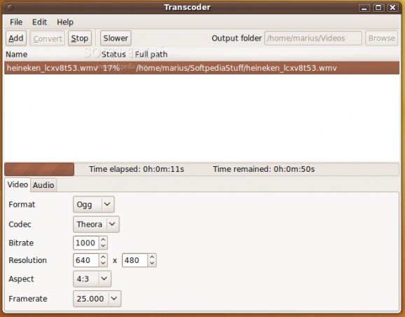 Transcoder screenshot