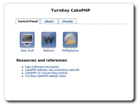 TurnKey CakePHP Live CD screenshot