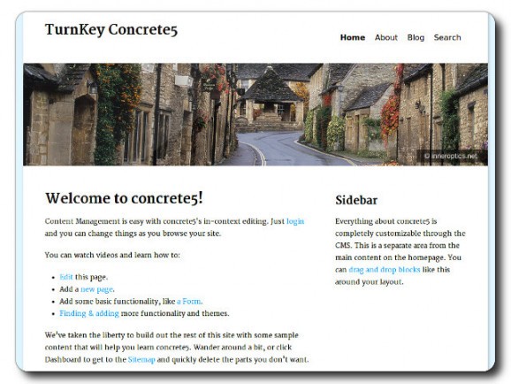 TurnKey Concrete5 Live CD screenshot