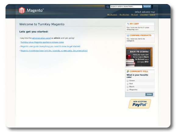TurnKey Magento Live CD screenshot