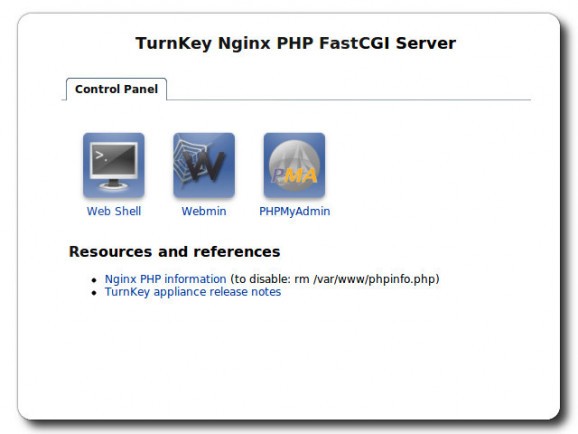 TurnKey Nginx Live CD screenshot
