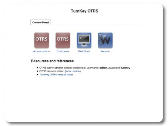 TurnKey OTRS Live CD screenshot