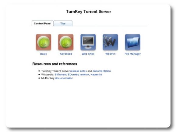 TurnKey Torrent Server Live CD screenshot