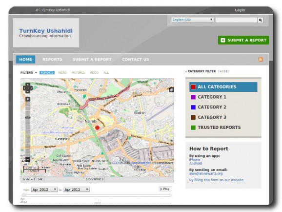 TurnKey Ushahidi Live CD screenshot