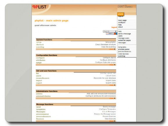TurnKey phpList Live CD screenshot