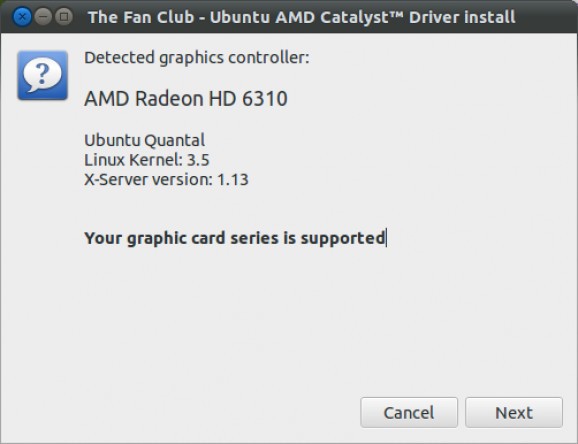 Ubuntu AMD Catalyst Driver Install screenshot