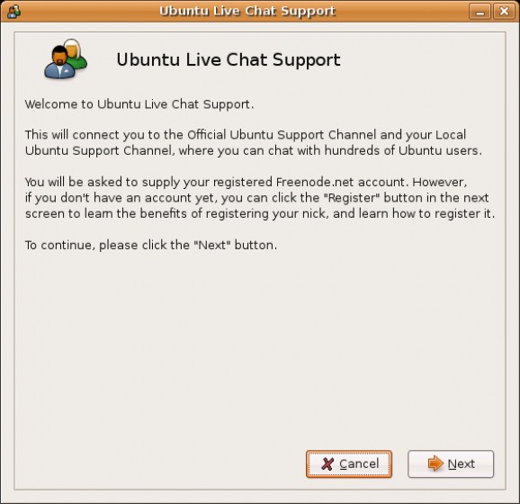 Ubuntu Live Chat Support screenshot