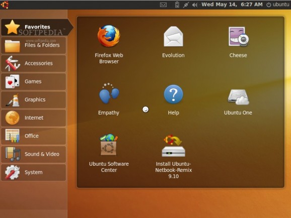 Ubuntu Netbook Remix screenshot