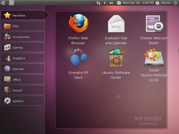 Ubuntu Netbook Remix screenshot