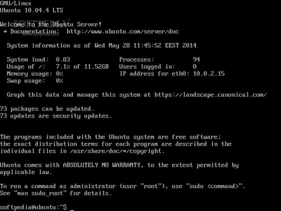 Ubuntu Server screenshot