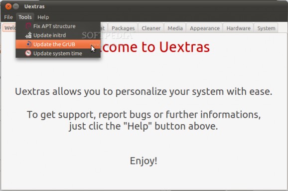 Uextras screenshot