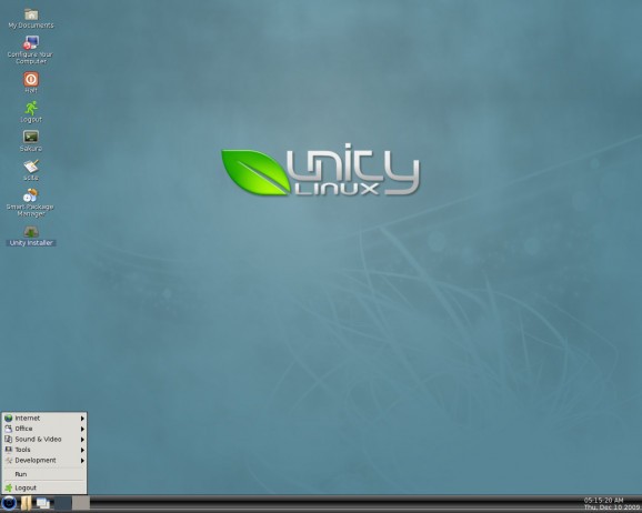 Unity Linux screenshot