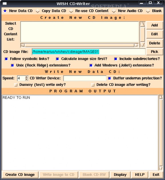WISH CD-Writer screenshot
