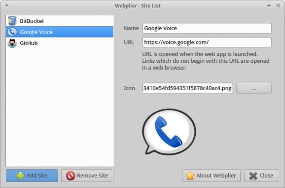 Webplier screenshot