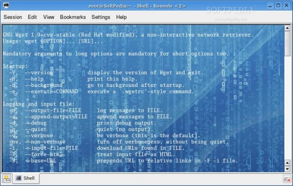 GNU Wget screenshot